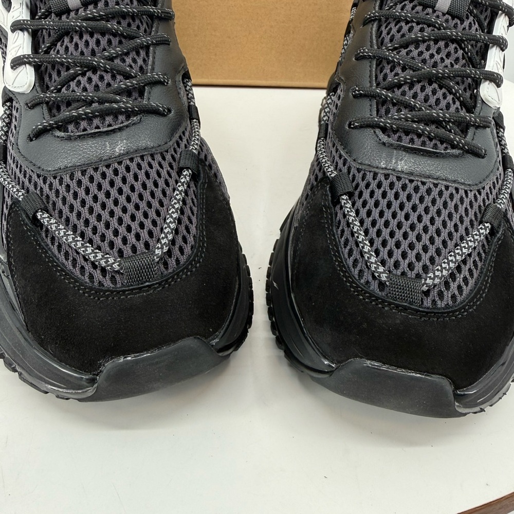 Steve Madden Baries Sneakers Black White Chunky Dad Shoes Tech Runner Streetwear - Picture 12 of 13